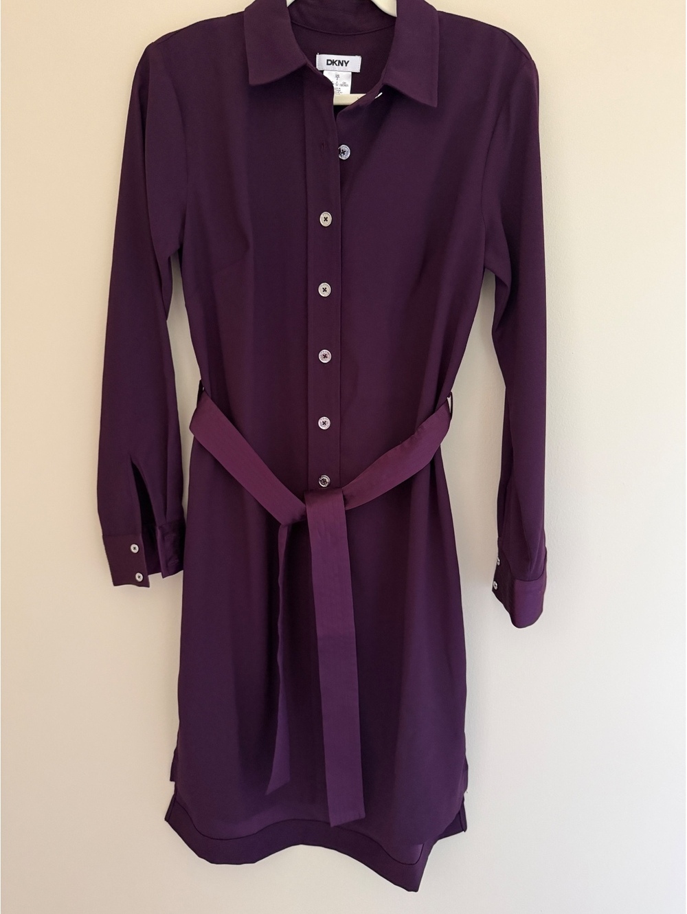 2 DKNY plum dress with tie